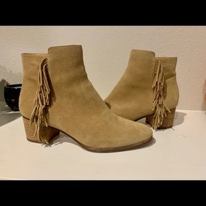 BANANA REPUBLIC | Suede Fringe Ankle Boots
